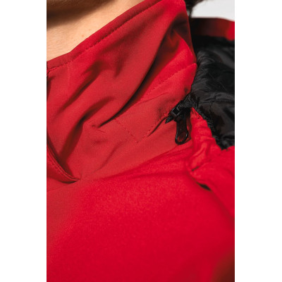 Men's hooded softshell lined parka